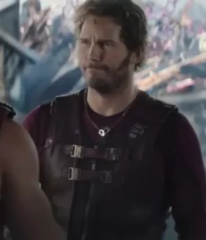 Chris Pratt Thor Love and Thunder Real Leather Vest front
