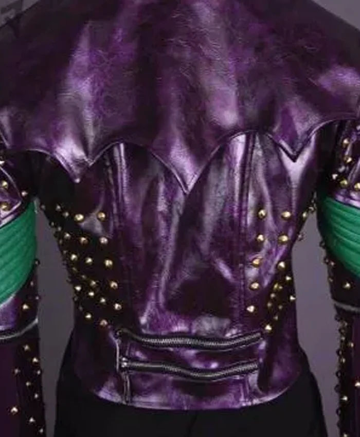 Descendants Costume Mal Purple Real Leather Jacket back