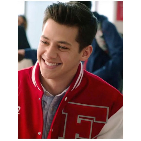 EJ Red Letterman High School Musical Bomber Jacket close