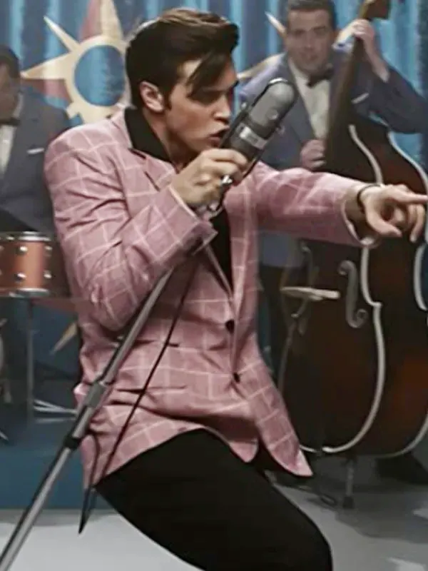 Elvis Austin Butler Pink Suiting Blazer Coat side