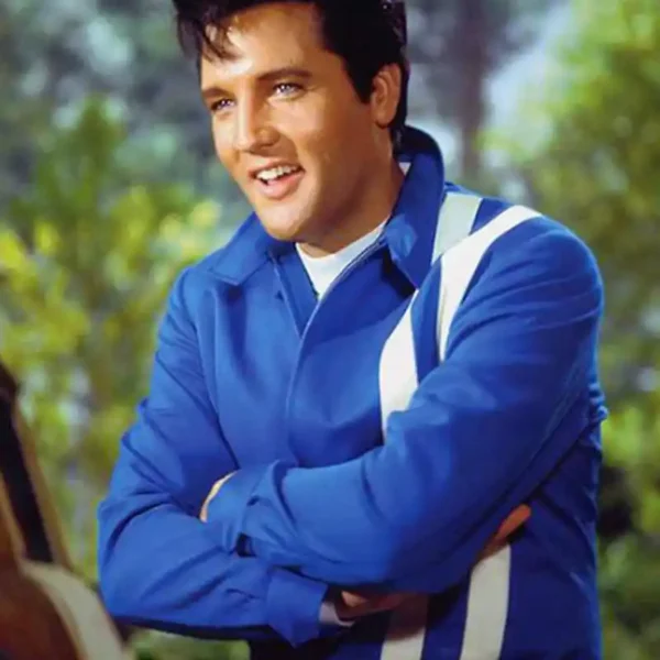 Elvis Presley Speedway Real Leather Jacket frotn