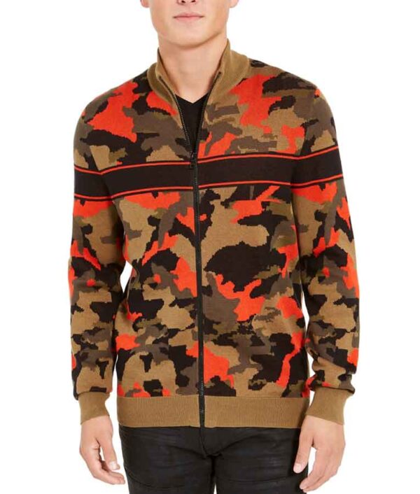 High School Musical Camo Sweater Wool Jacket front