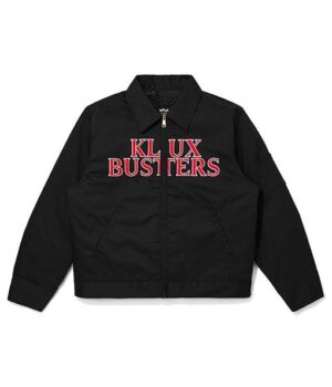 Klux Busters Logo Black Cotton Shirt Style Jacket front