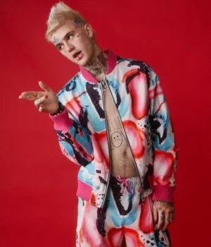 Lil Peep All Over Printed Bomber Polyester Jacket front