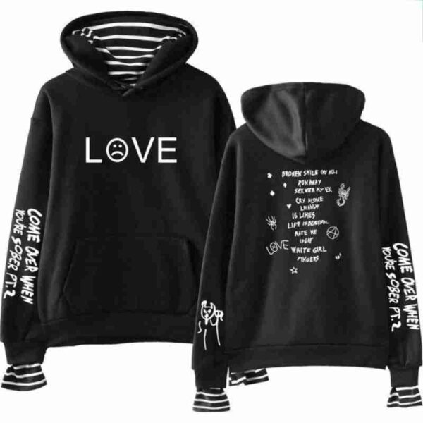 Lil Peep Come Over When You’re Sober Love Wool Hoodie front