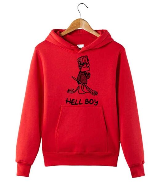 Lil Peep Hellboy Hoodie Fleece Jacket front red