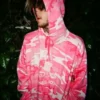 Lil Peep Hellboy Pink Camo Hoodie Wool Jacket side
