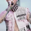 Lil Peep Pink Trash O Rama Studded Denim Vest side