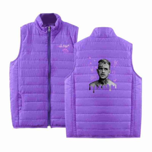 Lil Peep Sleeveless Graphic Purple Bomber Vest front