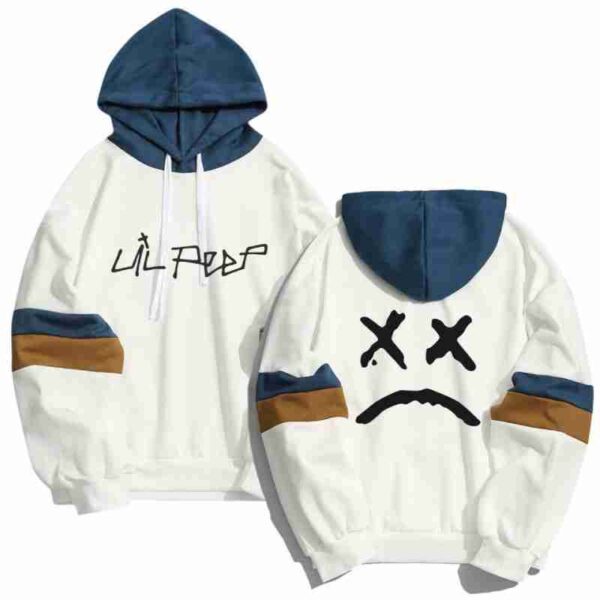 Lil Peep Spring Oversized Sad Face Wool Hoodie front