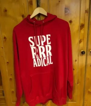 Lil Peep Superrradical Red Hoodie Wool Jacket front