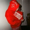 Lil Peep Superrradical Red Hoodie Wool Jacket side
