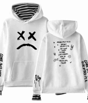 Lil Peep When You’re Sober Sad Face Hoodie front