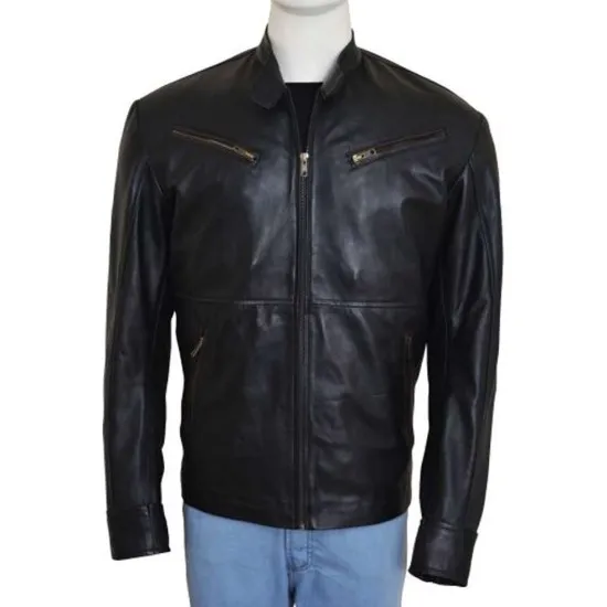 Matthew Daddario Shadowhunters Faux Leather Jacket front