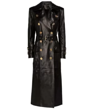 Monet Tejada Power Book II Ghost Black Belted Trench Coat Front