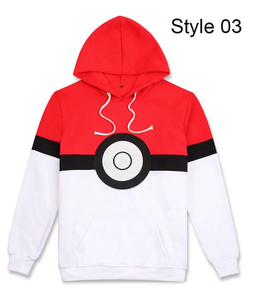 Pokemon Go Pokeball Cotton and Polyester Hoodie style 3