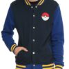 Pokemon Go Trainer Trailer Logo Blue Letterman Jacket frotn