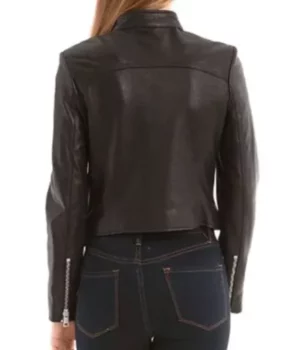 Shadowhunters Clary Fray Real and Faux Leather Jacket back