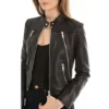 Shadowhunters Clary Fray Real and Faux Leather Jacket front