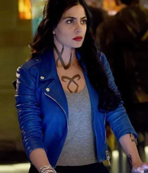 Shadowhunters Isabelle Lightwood Real Leather Jacket front