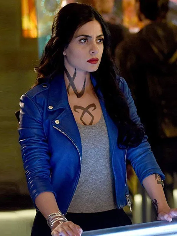 Shadowhunters Isabelle Lightwood Real Leather Jacket front