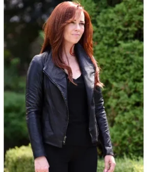 Shadowhunters Jocelyn Fray Black Faux Leather Jacket front
