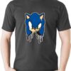 Sonic The Hedgehog Blue Cotton Shirt black front