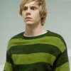 Tate Langdon Amer­i­can Hor­ror Sto­ry Green Black Sweater side