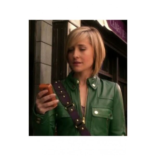 Allison Mack Smallville Chloe's Green Jacket front LJB