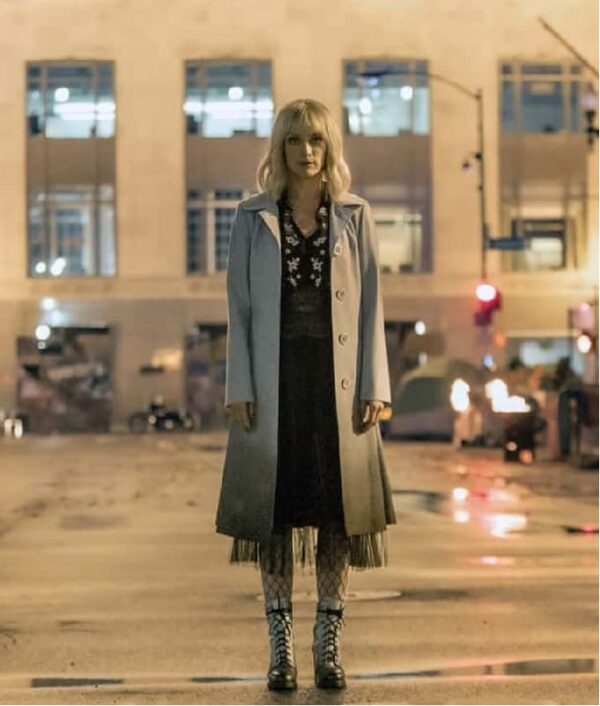 Batwoman Alice Trench Blue Wool Coat other fornt