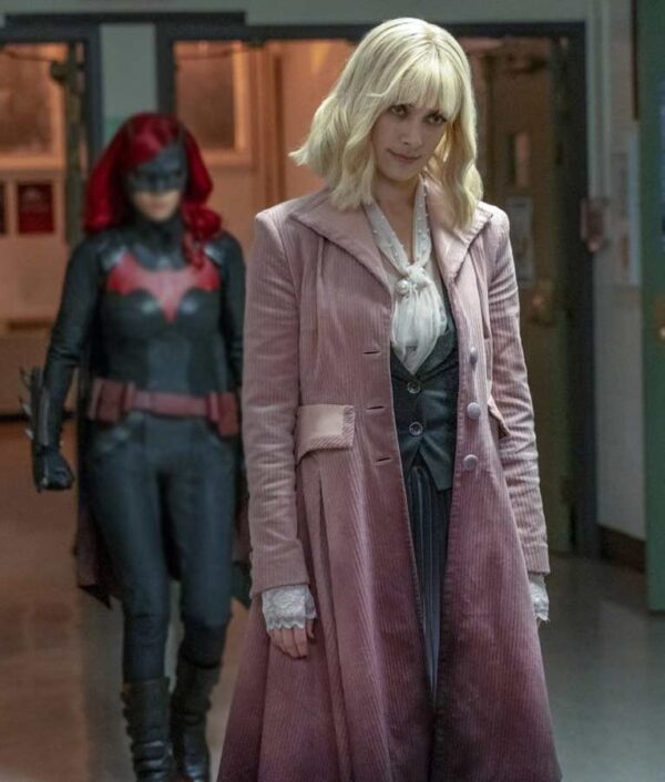 Batwoman Beth Kane Corduroy Pink Trench Coat front