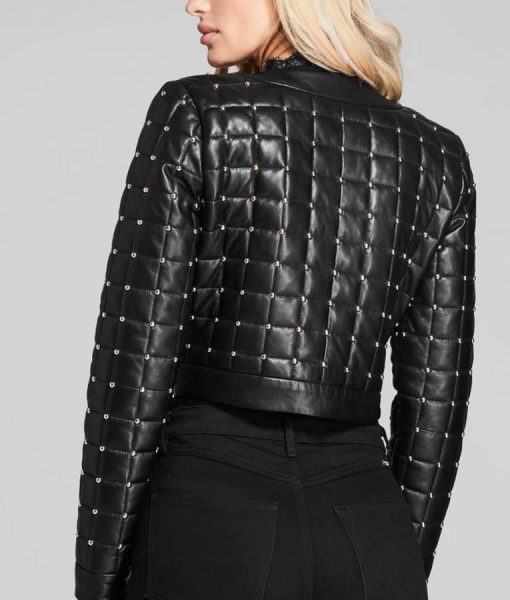 Batwoman Mary Hamilton Quilted Real Leather Jacket back