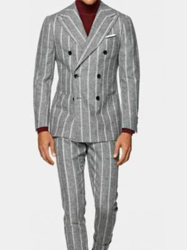 Bel-Air Carlton Banks Grey Striped Formal Havana Suit