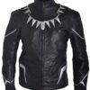 Black Panther Chadwick Boseman Pu Leather Jacket front