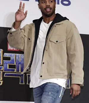 Black Panther Michael B Seoul Premiere Cotton Jacket frotn