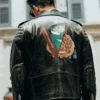 G-Eazy Milan Valentino Undercover Real Leather Jacket back