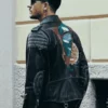 G-Eazy Milan Valentino Undercover Real Leather Jacket front