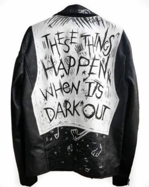 G Eazy When It’s Dark Out Real Leather Jacket back shoot