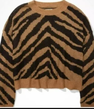 Locke and Key Kinsey Locke Zebra Wool Sweater frotn