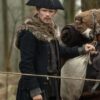 Outlander Jamie Fraser Fur Gray Wool Coat front LJB