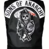 Samcro Skeleton Sons Of Anarchy Faux Leather Vest back