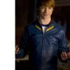 Smallville Garth Ranzz Cropped Blue Leather Jacket other fornt LJb