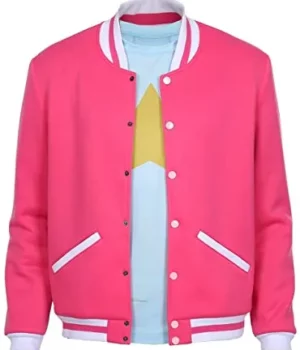 Steven Universe Pink High School Varsity Jacket front LJB