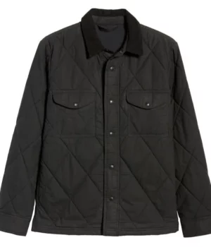 Tyler Locke and Key Black Quilted Cotton Jacket front