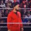WWE Wrestlemania Roman Reigns Fleece Red Tracksuit frotn