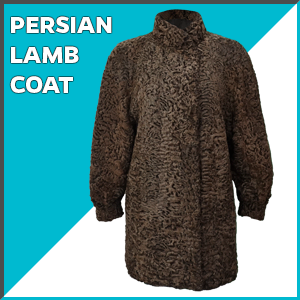 Women Persian Lamb Swakara Broadtail Brown Fur Warm Coat LJB 1