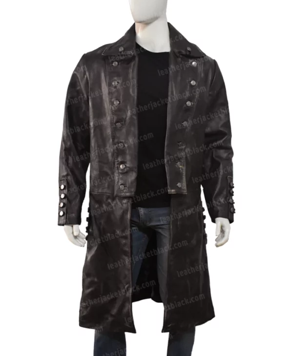 Jamie Frasers Outlander Leather Coat Front Image