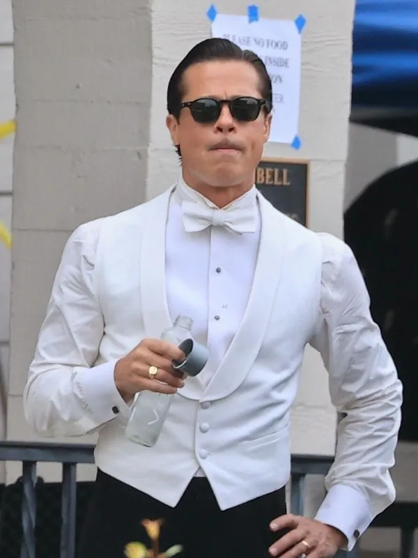 Brad Pitt Babylon White Vest
