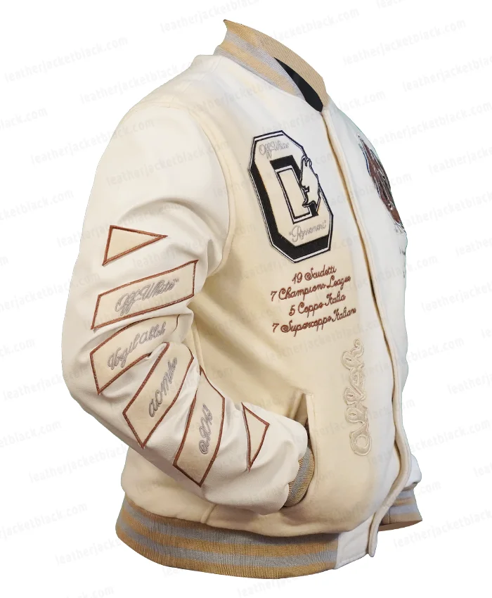 Off-White Varsity World Leather Jacket
