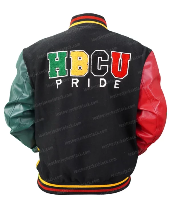 Donovan Mitchell HBCU Pride Letterman Jacket Back
